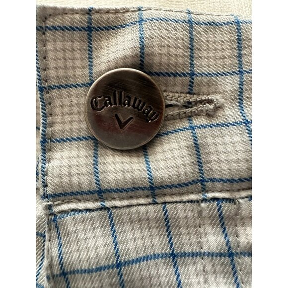 Callaway Optimum Performance Men's Blue/White Plaid Golf Shorts Size 32 - Picture 8 of 9
